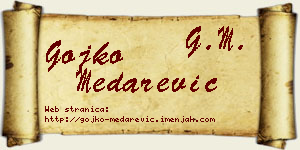 Gojko Medarević vizit kartica
